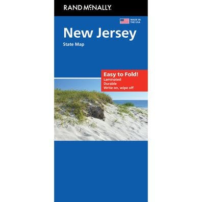 New Jersey Easy to Fold State Map