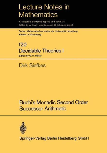 Büchi's Monadic Second Order Successor Arithmetic