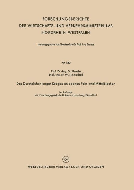 Das Durchziehen enger Kragen an ebenen Fein- und Mittelblechen