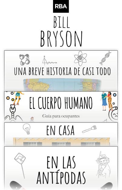 Pack IMPRESCINDIBLES DE BILL BRYSON ebook Bundle: Incluye Una breve historia de casi todo, El cuerpo humano, En casa y En las Antípodas.
