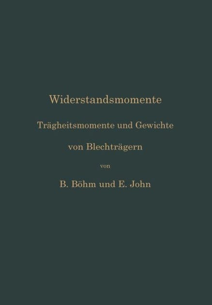 Widerstandsmomente: Trägheitsmomente und Gewichte von Blechträgern