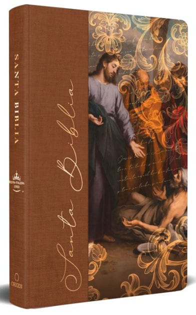 Biblia RVR 1960 letra grande, tamaño manual, tapa dura de tela Jesús sana / Spanish Bible RVR 1960 Handy Size Large Print Hardcover Cloth Jesus Heals