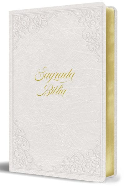 Biblia Católica: Letra grande. Símil piel blanca: boda, quinceañera, primera comu nión / Catholic Leathersoft White Bible: Bride, Quinceanera, First Communi