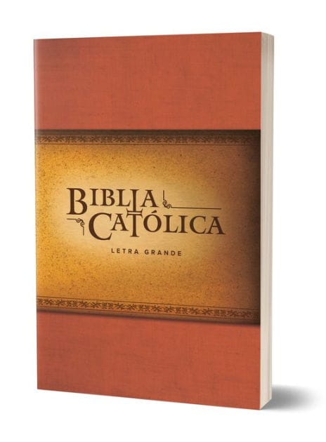 La Biblia Católica: Tapa blanda, tamaño grande, letra grande. Rústica, roja / Catholic Bible