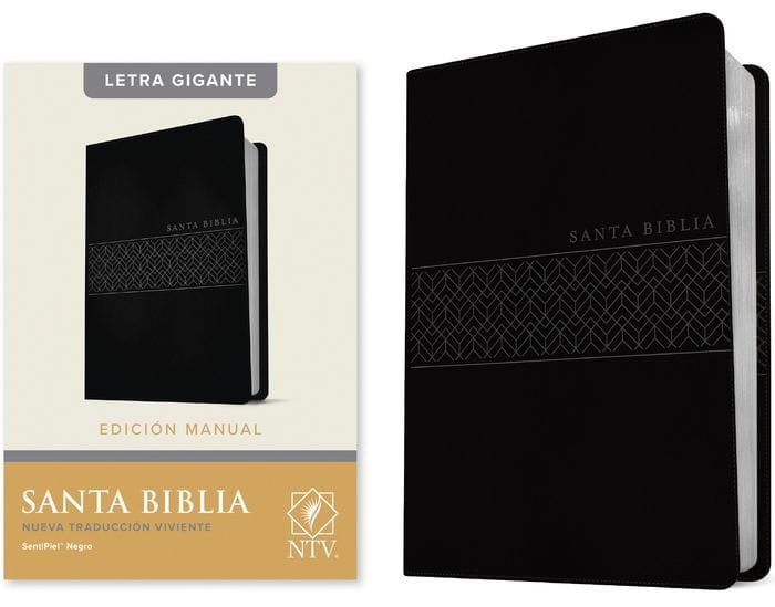 Santa Biblia NTV, Edición manual, letra gigante (SentiPiel, Negro, Letra Roja)