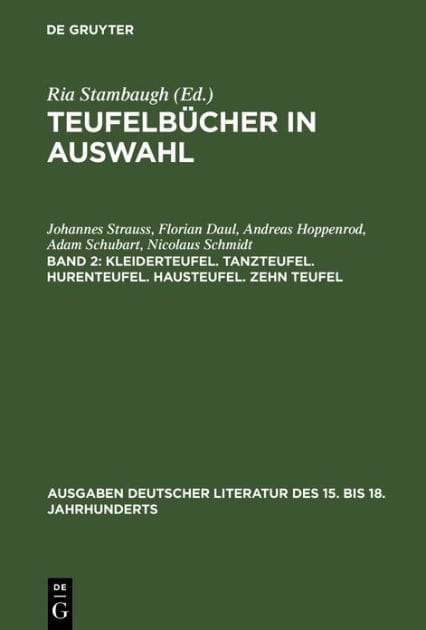Kleiderteufel. Tanzteufel. Hurenteufel. Hausteufel. Zehn Teufel