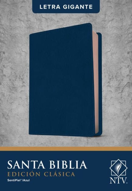 Santa Biblia NTV, Edición clásica, letra gigante (SentiPiel, Azul, Letra Roja)