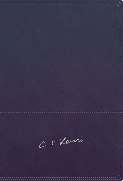 RVR, Biblia Reflexiones de C. S. Lewis, Interior a dos colores, Leathersoft, Azul marino, con Índice, Comfort Print