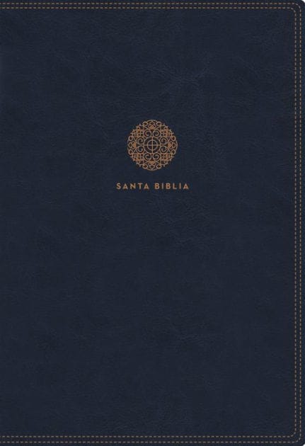 RVR60, Santa Biblia, Letra Supergigante, Leathersoft, Azul, con Índice y Cierre, Comfort Print