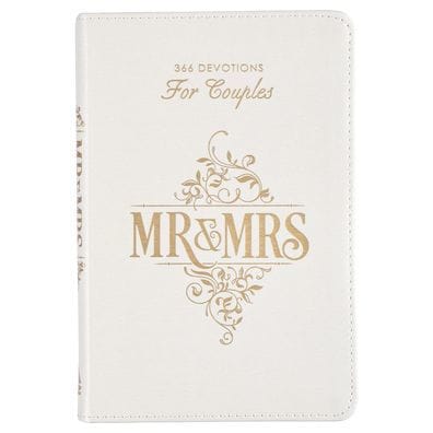 Gift Book Mr. & Mrs. White Faux Leather