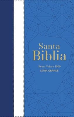 Biblia RVR 1960 Letra Grande Tamaño Manual Tricolor Azúl Claro Crema Claro Azúl Marino con Cierre e Índice ( Bible RVR 1960 Large Print Handsize LeatherLike Tricolor Light Blue Light Cream Navy Blue Indexed with Zipper (Spanish Edition)
