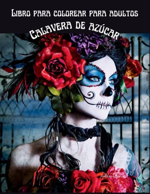 Libro para colorear calavera de azï¿½car para adultos: Calaveras antiestrï¿½s para adultos Relajaciï¿½n Medianoche 100 pï¿½ginas Libro para colorear