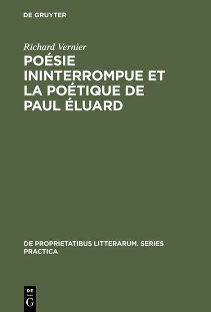 Poésie ininterrompue et la poétique de Paul Éluard