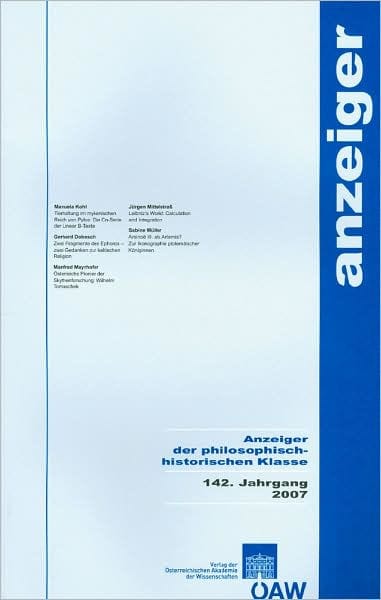 Anzeiger der philosphisch-historischen Klasse 142. Jahrgang 2007