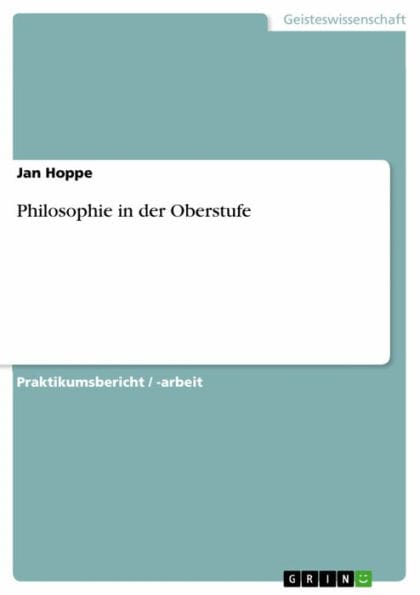 Philosophie in der Oberstufe