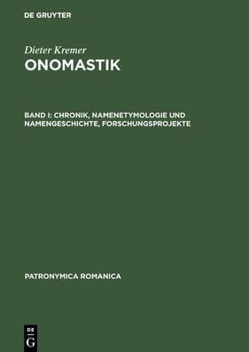 Chronik, Namenetymologie und Namengeschichte, Forschungsprojekte