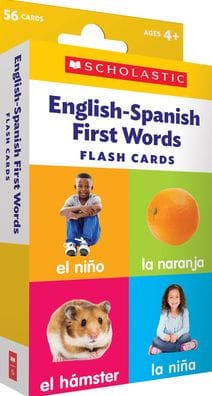 English-Spanish First Words Flash Cards