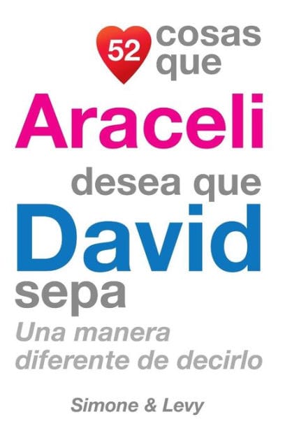 52 Cosas Que Araceli Desea Que David Sepa: Una Manera Diferente de Decirlo