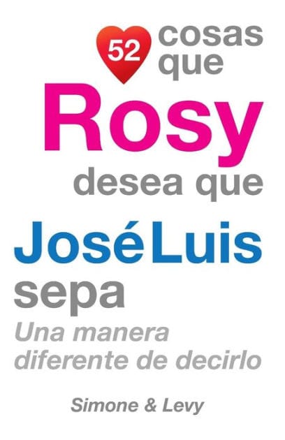 52 Cosas Que Rosy Desea Que José Luis Sepa: Una Manera Diferente de Decirlo