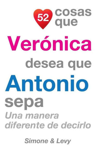 52 Cosas Que Verónica Desea Que Antonio Sepa: Una Manera Diferente de Decirlo