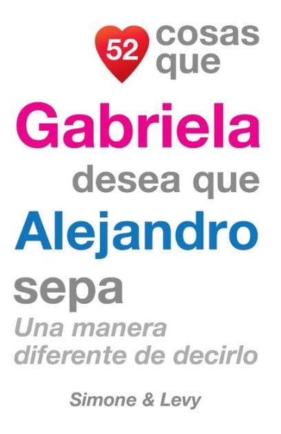 52 Cosas Que Gabriela Desea Que Alejandro Sepa: Una Manera Diferente de Decirlo