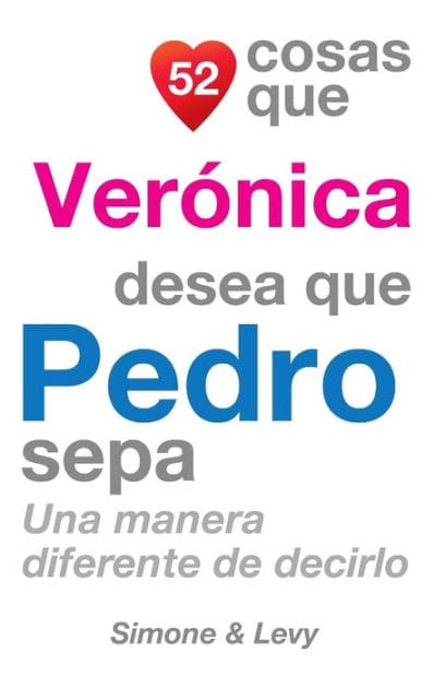 52 Cosas Que Verónica Desea Que Pedro Sepa: Una Manera Diferente de Decirlo