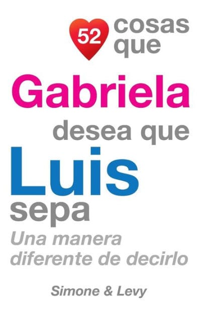 52 Cosas Que Gabriela Desea Que Luis Sepa: Una Manera Diferente de Decirlo