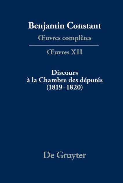 Discours à la Chambre des députés (1819-1820)
