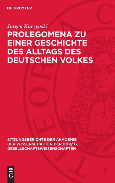 Prolegomena zu einer Geschichte des Alltags des deutschen Volkes