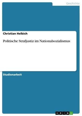 Politische Strafjustiz im Nationalsozialismus