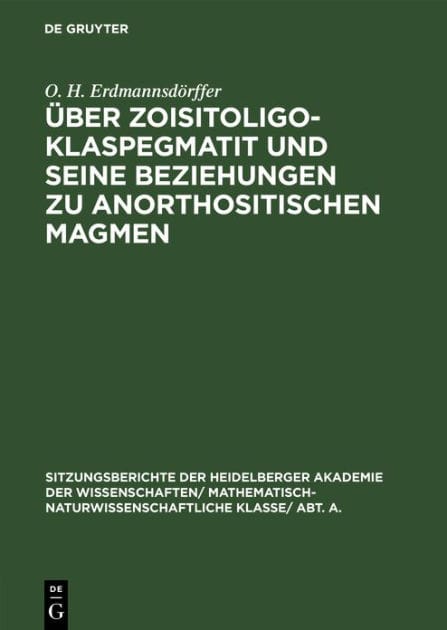 Über Zoisitoligoklaspegmatit und seine Beziehungen zu anorthositischen Magmen