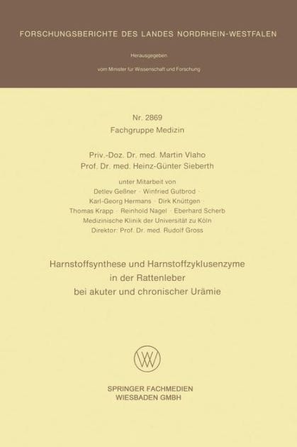 Harnstoffsynthese und Harnstoffzyklusenzyme in der Rattenleber bei akuter und chronischer Urämie