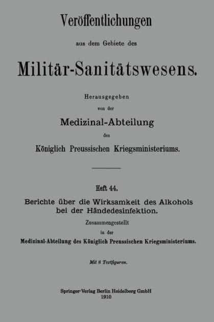 Berichte über die Wirksamkeit des Alkohols bei der Händedesinfektion