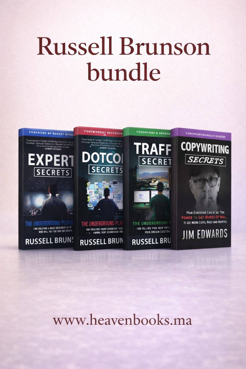 Russell Brunson Ultimate Funnel Bundle (4 Books Set) Expert Secrets + DotCom Secrets + Traffic Secrets + Copywriting Secrets