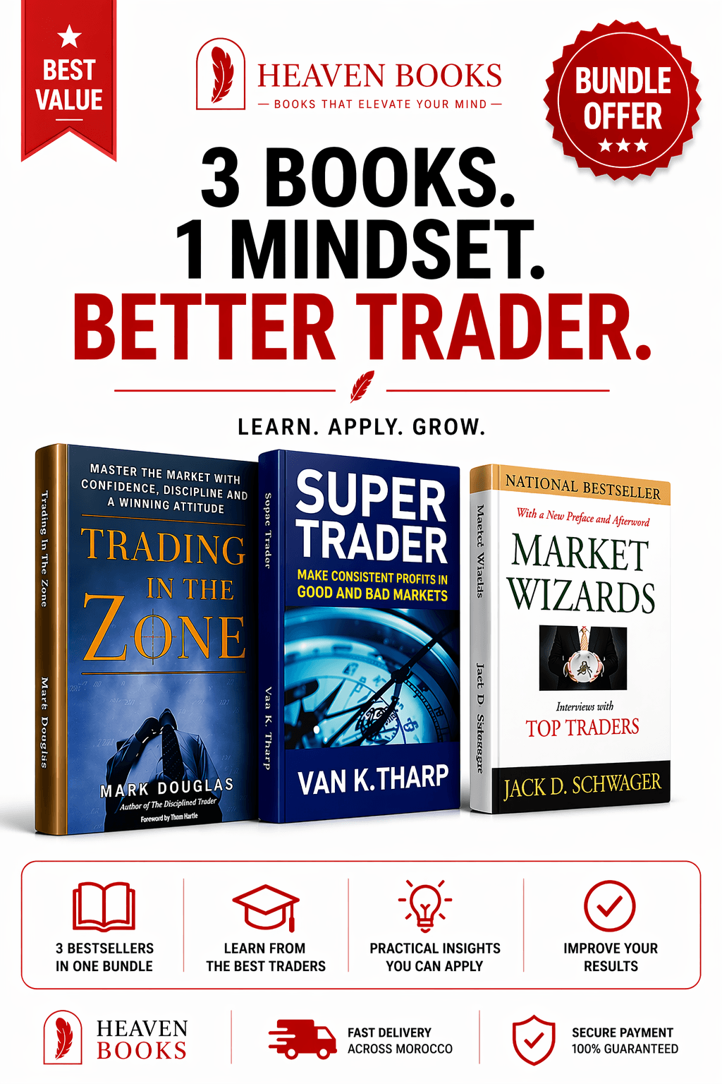 Trading Books Bundle – Master Trading Mindset & Strategies (3 Best Sellers Pack)