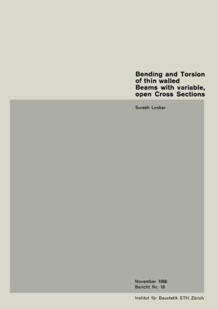 Bending and Torsion of thin walled Beams with variable, open Cross Sections