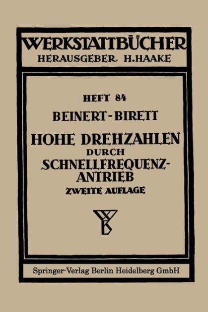 Hohe Drehzahlen durch Schnellfrequenz-Antrieb