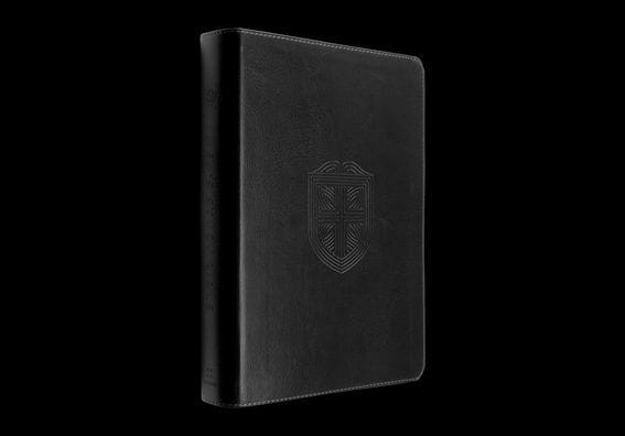 ESV Men's Study Bible (TruTone, Charcoal, Shield Design)