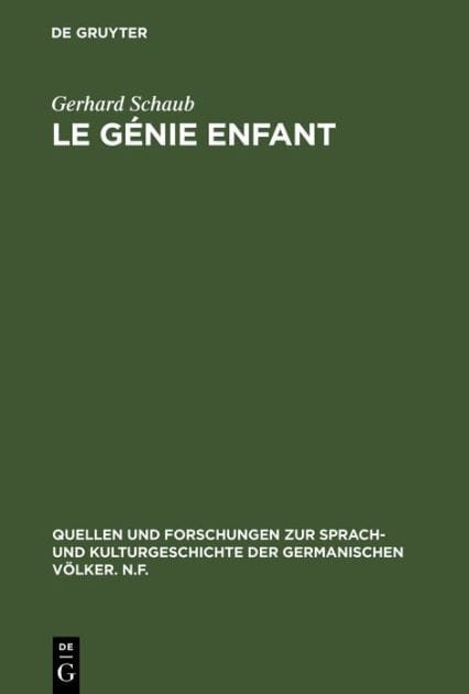 Le génie enfant: Die Kategorie des Kindlichen bei Clemens Brentano