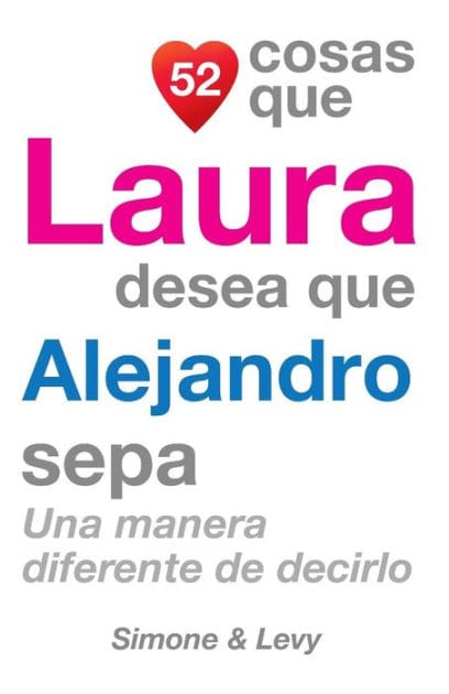 52 Cosas Que Laura Desea Que Alejandro Sepa: Una Manera Diferente de Decirlo