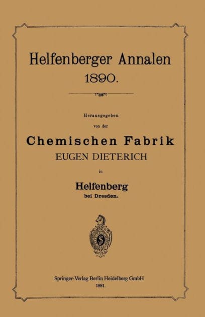 Helfenberger Annalen 1890: Chemischen Fabrik