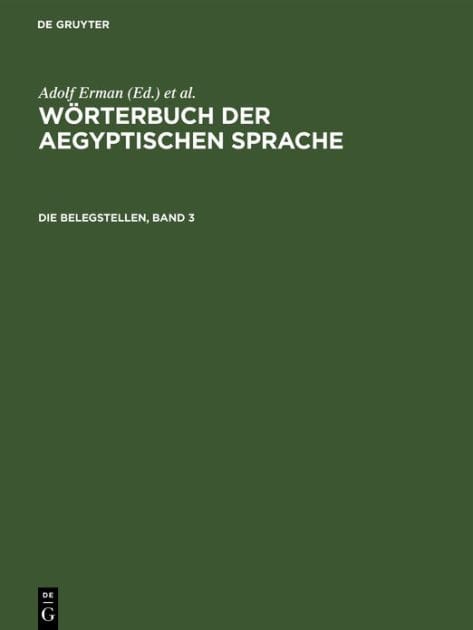 Die Belegstellen, Band 3