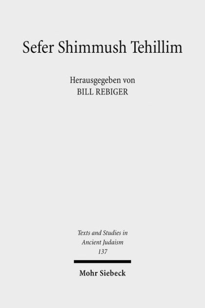 Sefer Shimmush Tehillim - Buch 9783161497742 Img1