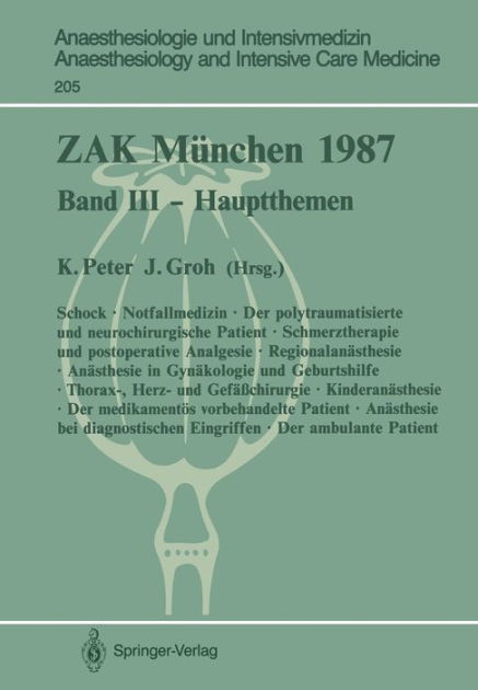 Zak Mï¿½Nchen 1987: Band Iii - 9783540193852 Img1