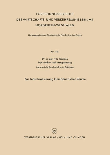 Zur Industrialisierung Kleinbä 9783663041634 Img1