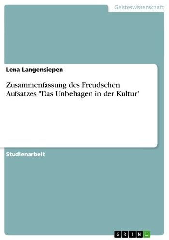 Zusammenfassung Des Freudschen 9783638452922 Img1
